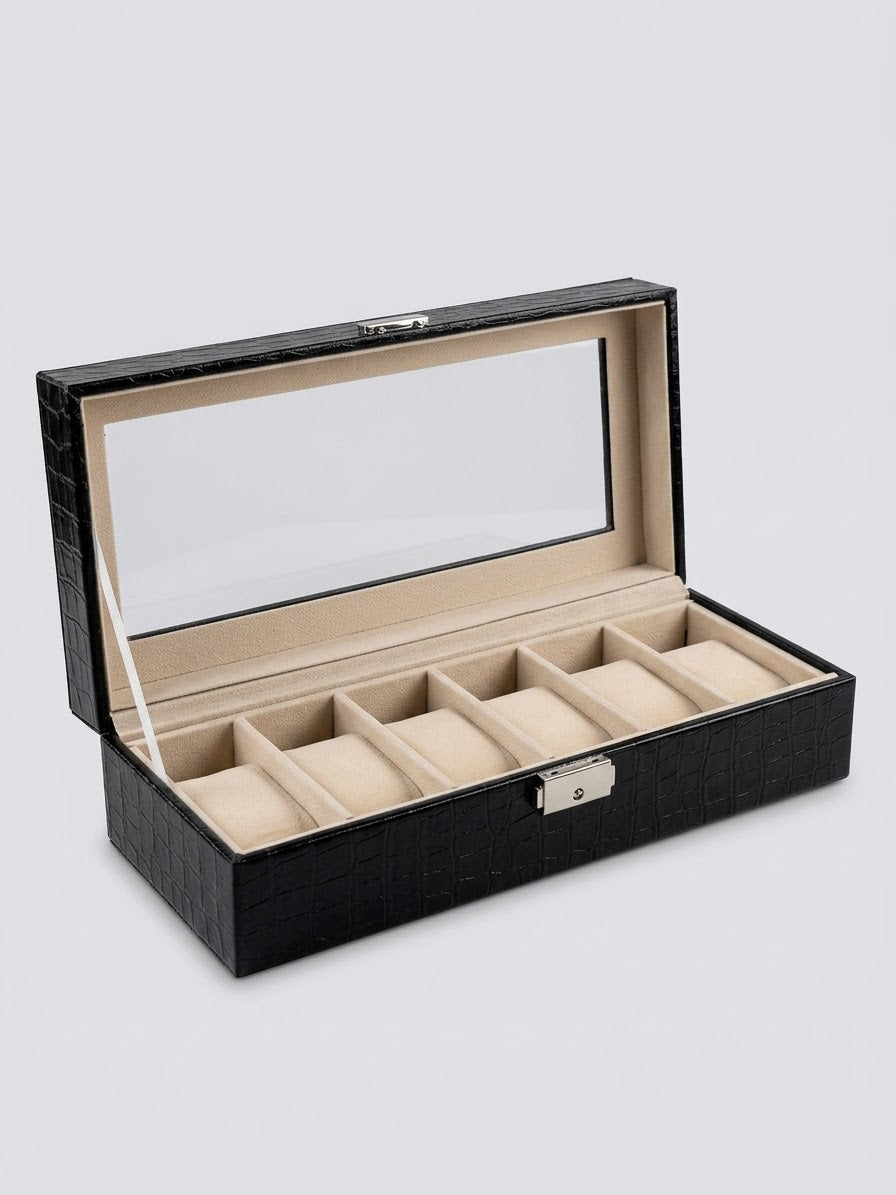 Prestige Leather 6-Watch Storage Case