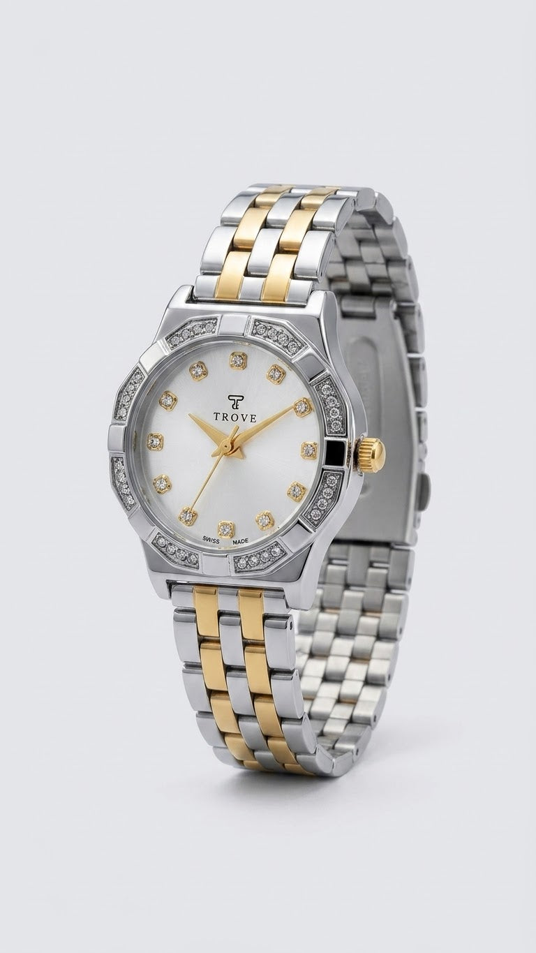 TROVE Diamond-Accent Two-Tone Luxury Watch